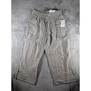 Westbound Petites The Island Crop Striped Wide Leg Pants NWT Size PM